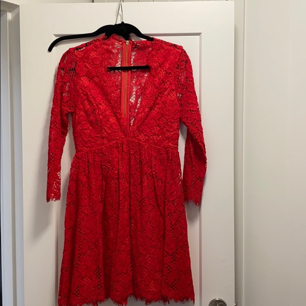 X by NBD Sheer Back Dress
